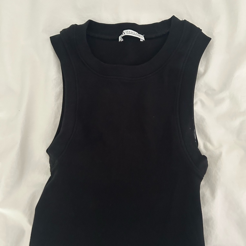 Zara Black Muscle Tee Sleeveless Top